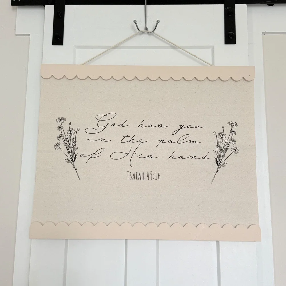 Isaiah 49:16 Wall Hanging‎ God Has You Scripture Canvas Farmhouse Decor